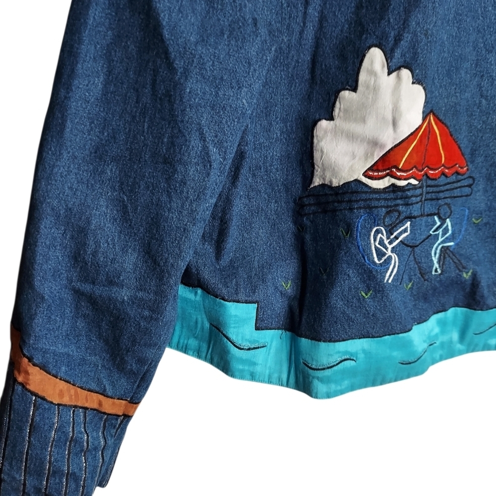 Vintage 80's 90's Ultimate Art To Wear  Denim Jacket - Picture 4 of 12